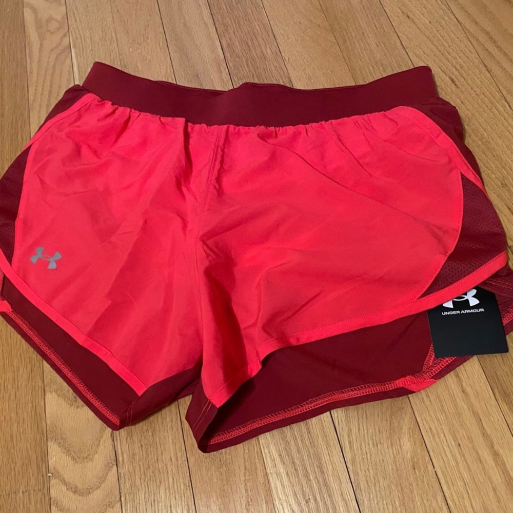 Pink under armour shorts
